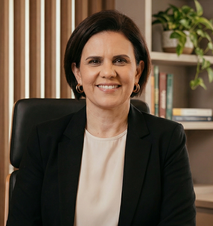 Giselda Meneguel em seu escritório